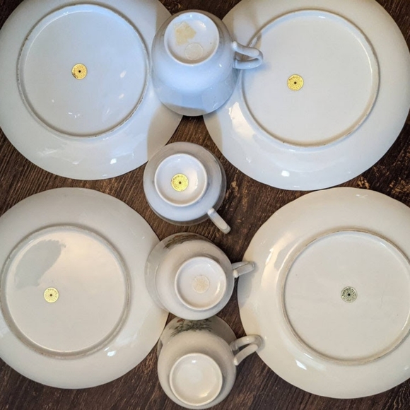 Takahashi Dining Vintage Takahashi Wildflowers Snack Plates Cups Set4 Poshmark